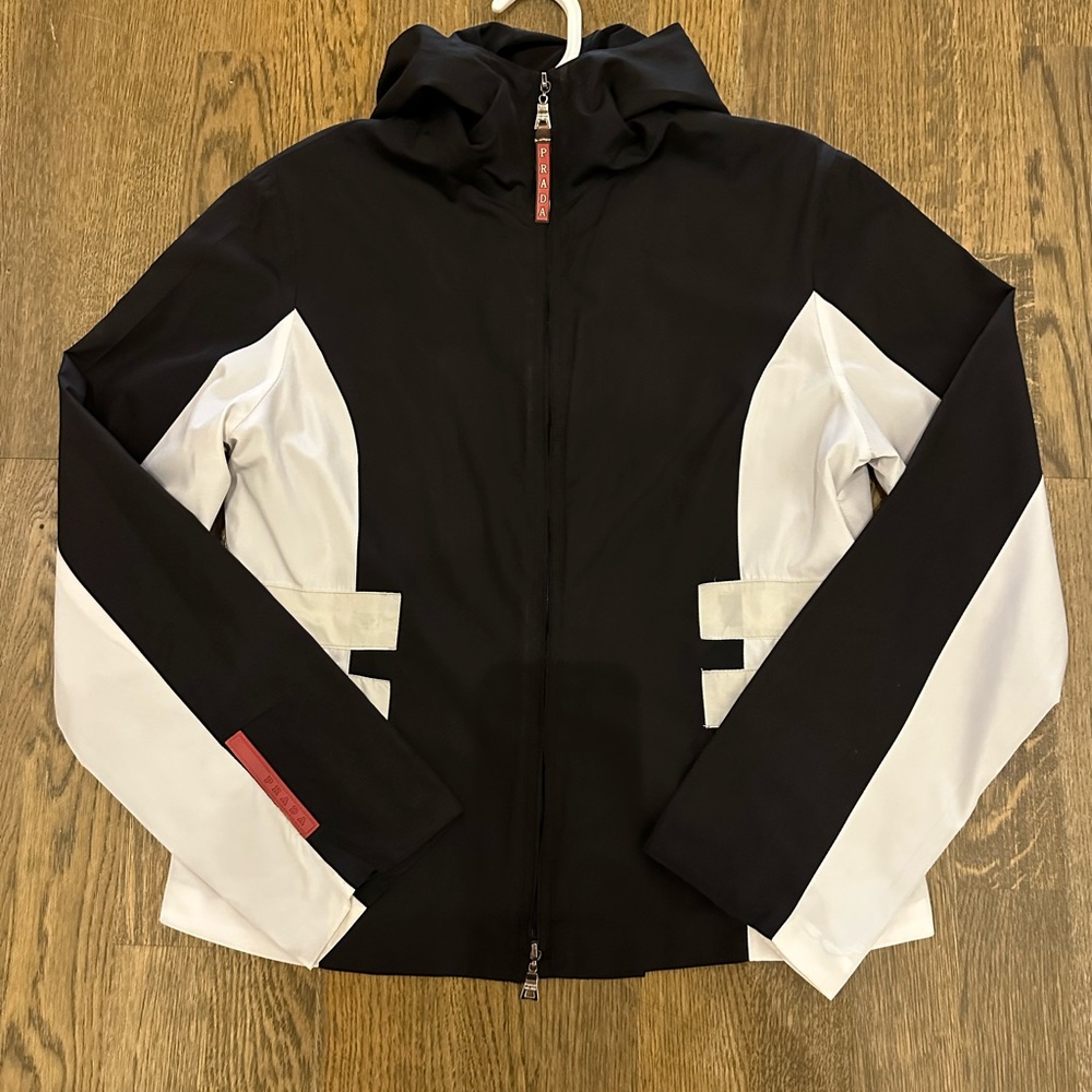Prada Linea Rossa Black & White Jacket – Vintage Y2K – Size M